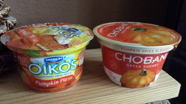 Chobani and Oikos Pumpkin Yogurt